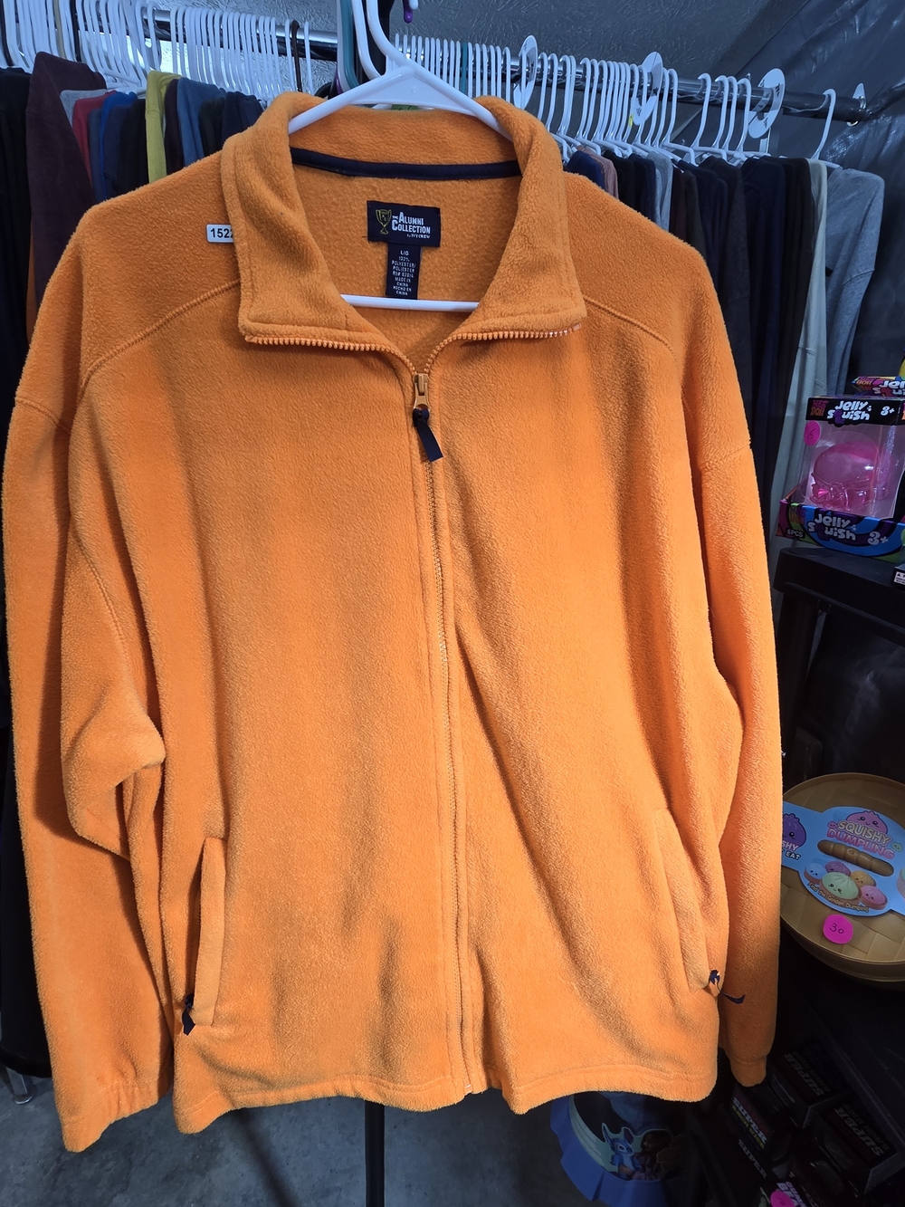 Alumni Collection By IVY Crew. Men's Full-Zip Fleece Jacket - Orange